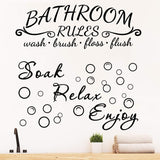 Vinilos Decorativos para Baño Soak Relax Enjoy - Estilo Simple