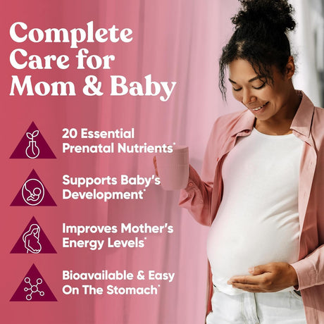 Glow Prenatal Vitamins – 20 en 1 para embarazo y desarrollo fetal