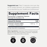 Suplemento NAC 1300mg Toniiq - Alta Pureza - 120 Cápsulas