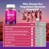 Gummies de Magnesio Glycinato 600mg Non-GMO Gluten-Free 60u