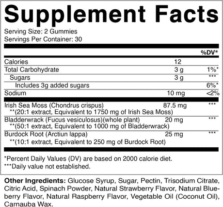 Vitamatic Gummies de Musgo Irlandés 3x60, 3000mg, con B. y B.