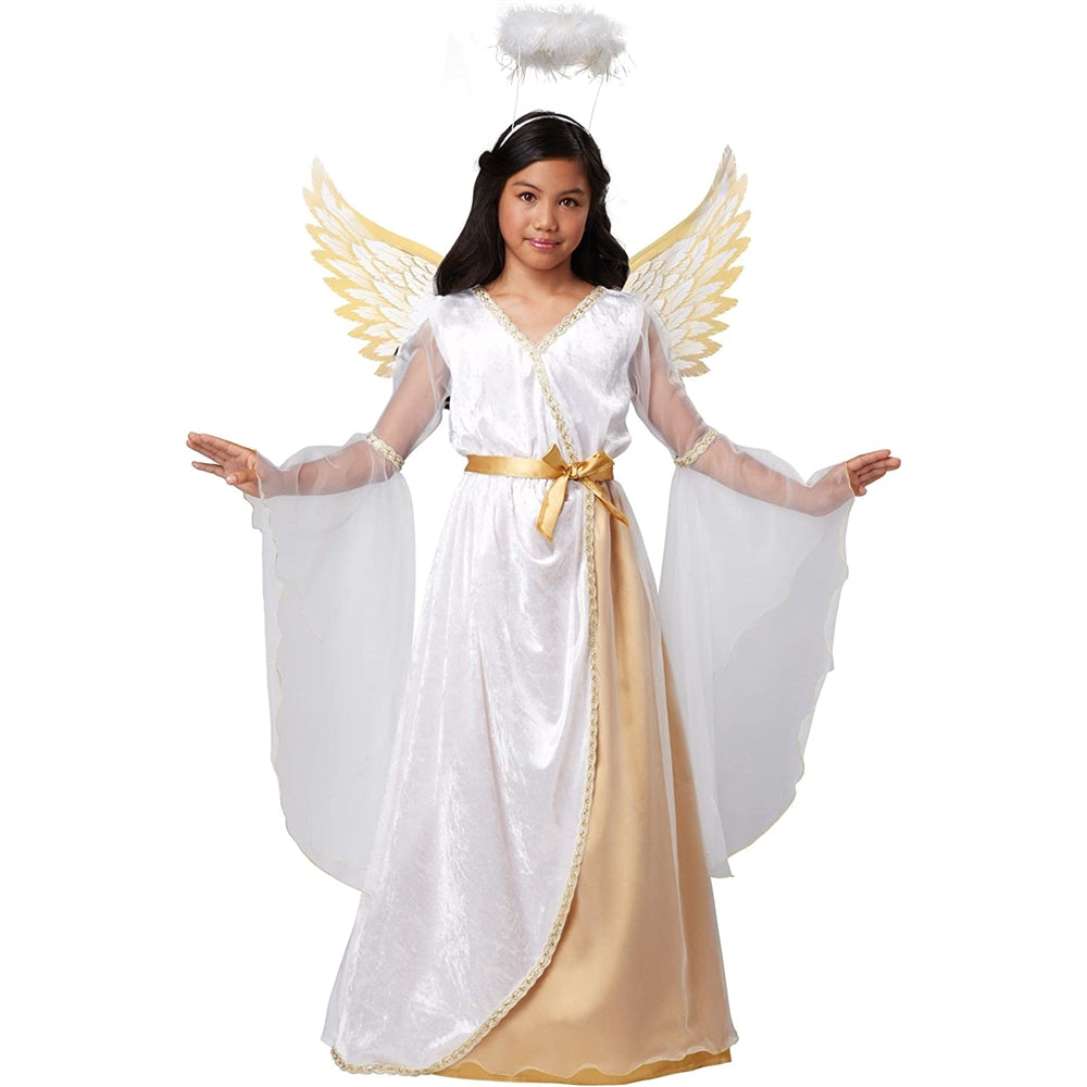 Disfraz infantil de ángel guardián para niñas talla XS