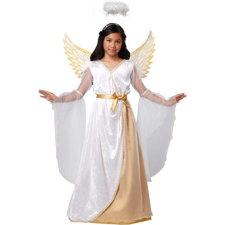 Disfraz infantil de ángel guardián para niñas talla XS