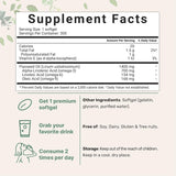Aceite de Linaza 1400mg, Omega 3, 300 Cápsulas, No GMO