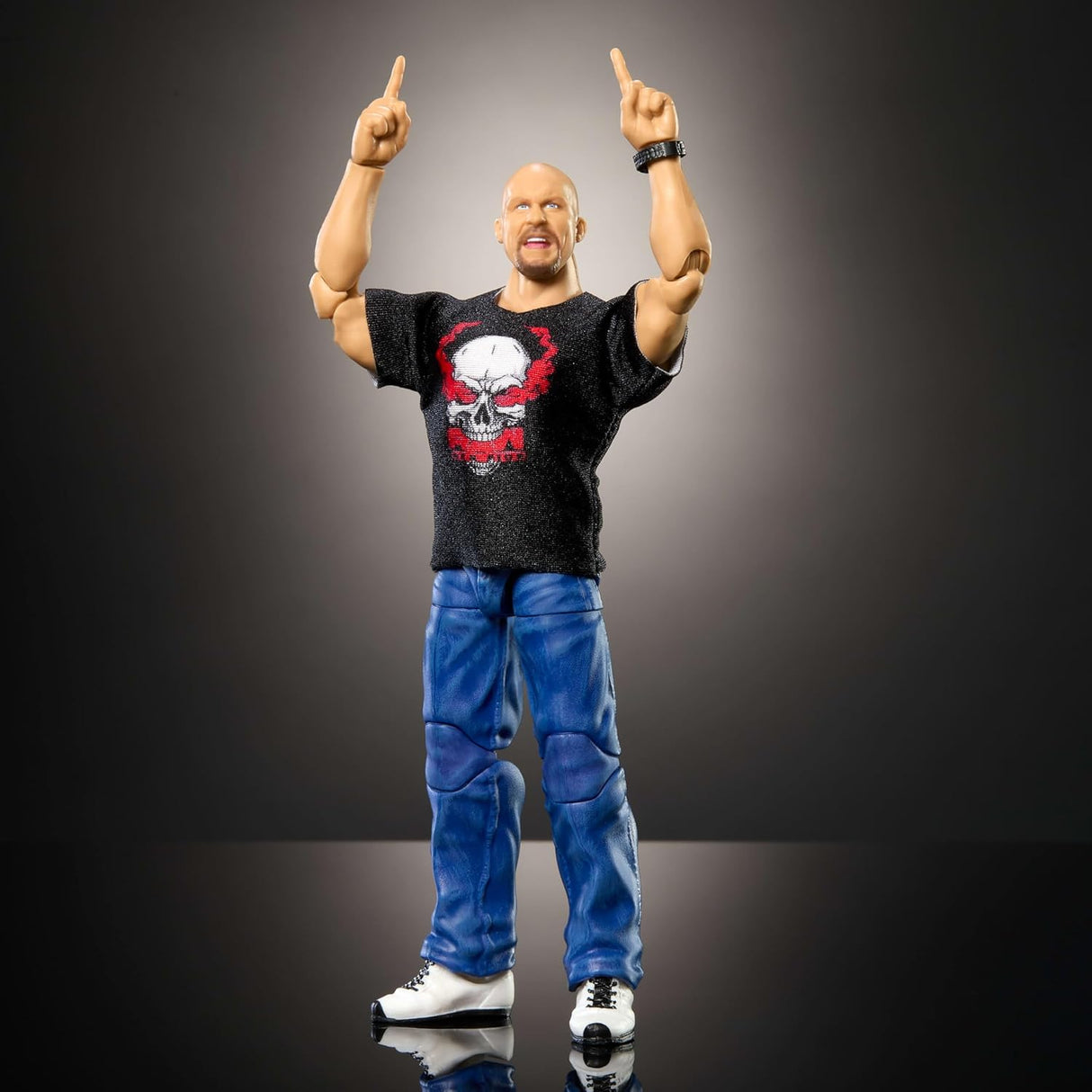 Figura de Acción Elite WWE Mattel, Steve Austin, 25 Puntos de Articulación