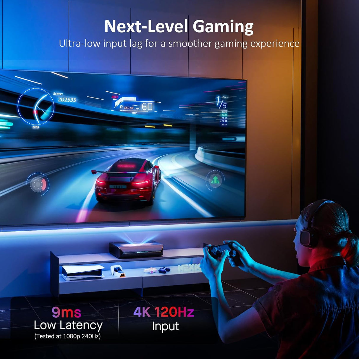 Proyector 4K Ultra Corto NexiGo, 2400 Lúmenes, Aurora Pro
