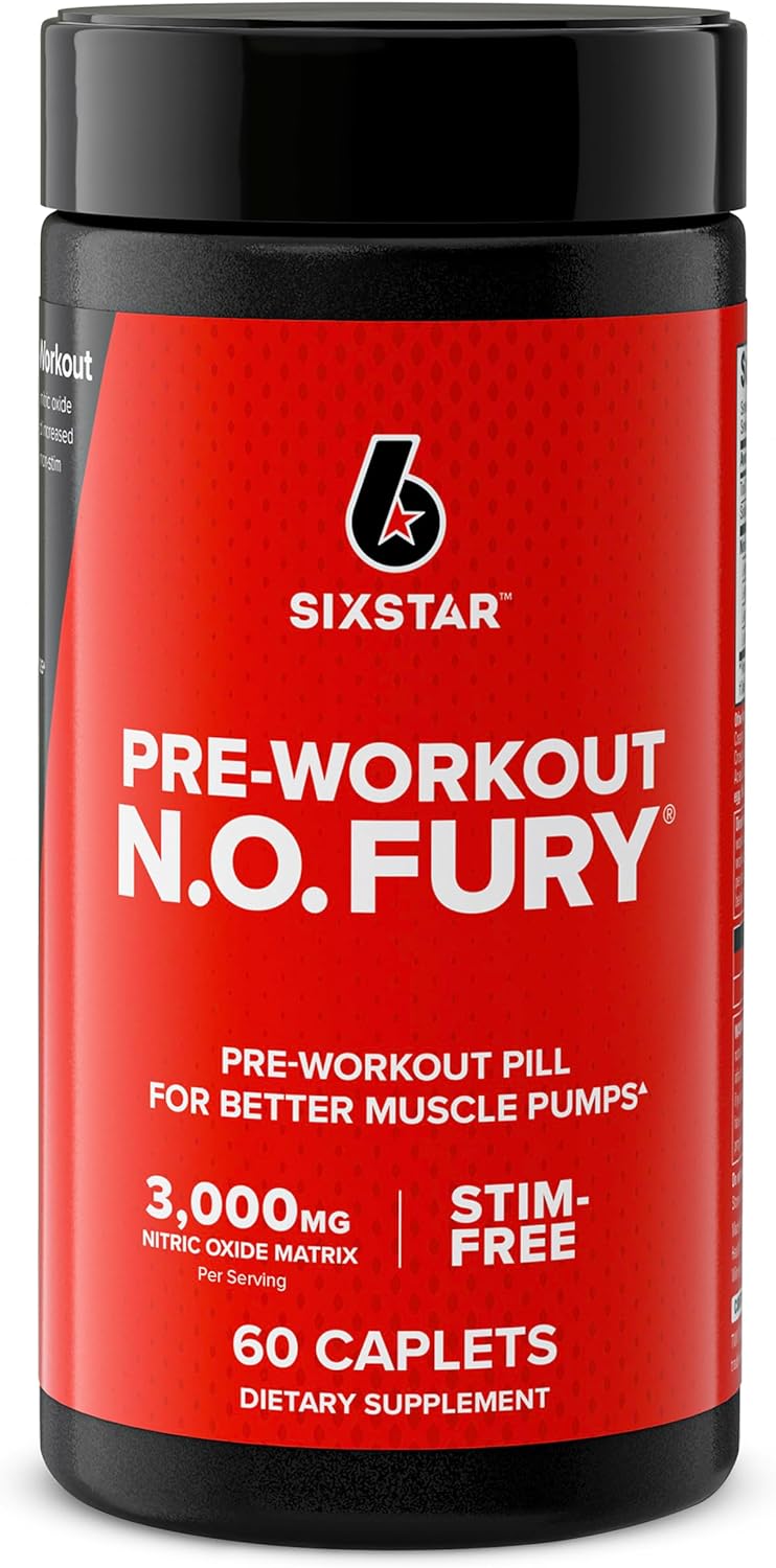 Suplemento Óxido Nítrico Six Star, Aumento Muscular 60 Caps