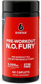 Suplemento Óxido Nítrico Six Star, Aumento Muscular 60 Caps