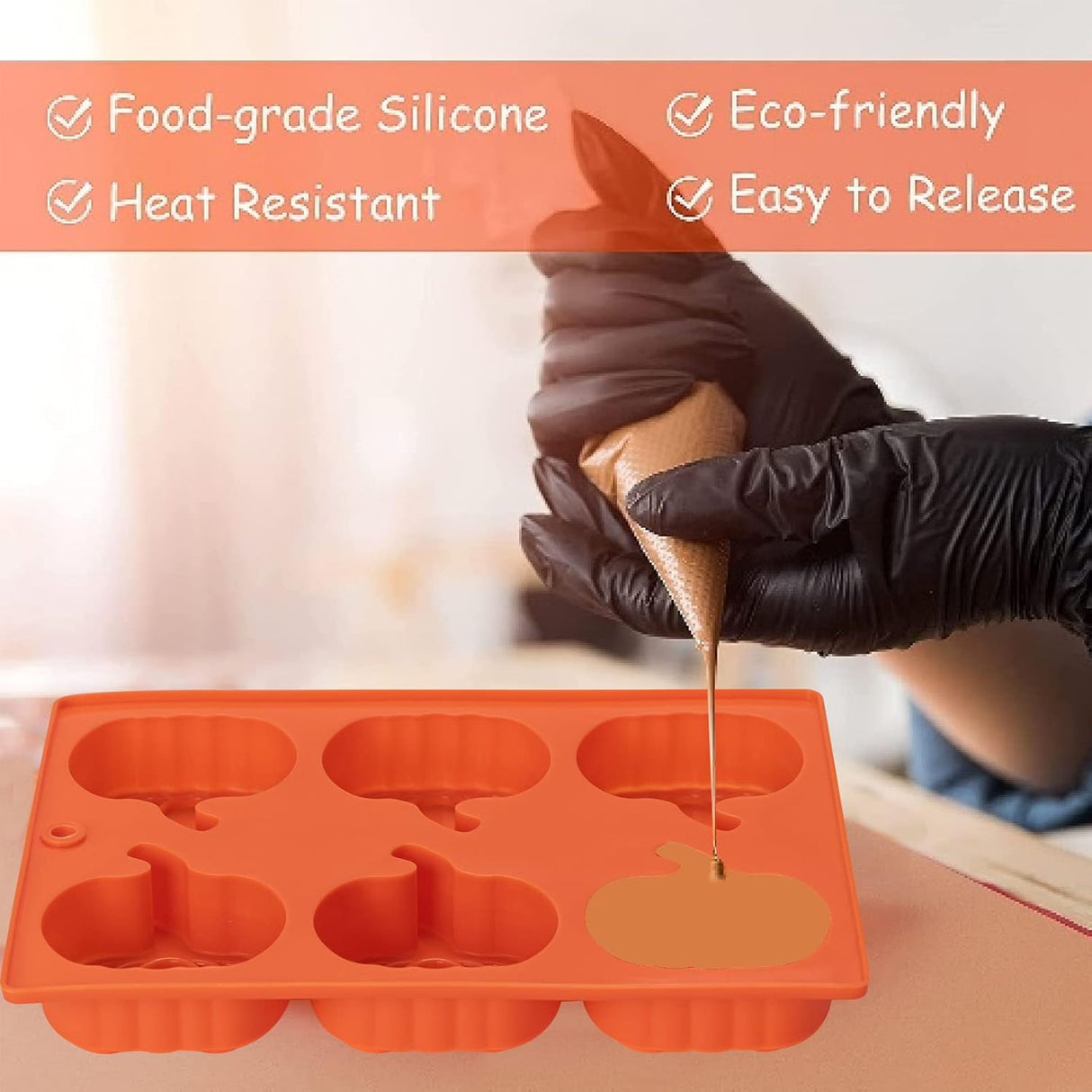 Moldes de Silicona para Calabaza, 2 Piezas, para Repostería