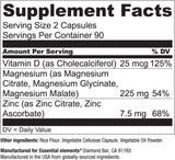 Magnesium & Zinc con D3 para Sueño, Inmunidad y Huesos - 3 Meses