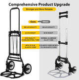 Carretilla Plegable y Dolly, Capacidad 200 LB, Aluminio, Modelo X