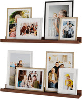 Estanterías Flotantes Wallniture Denver 24, Set de 2, Madera