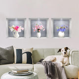 Calcomanía 3D Jarrones Flores - Decoración Removible - Daisy
