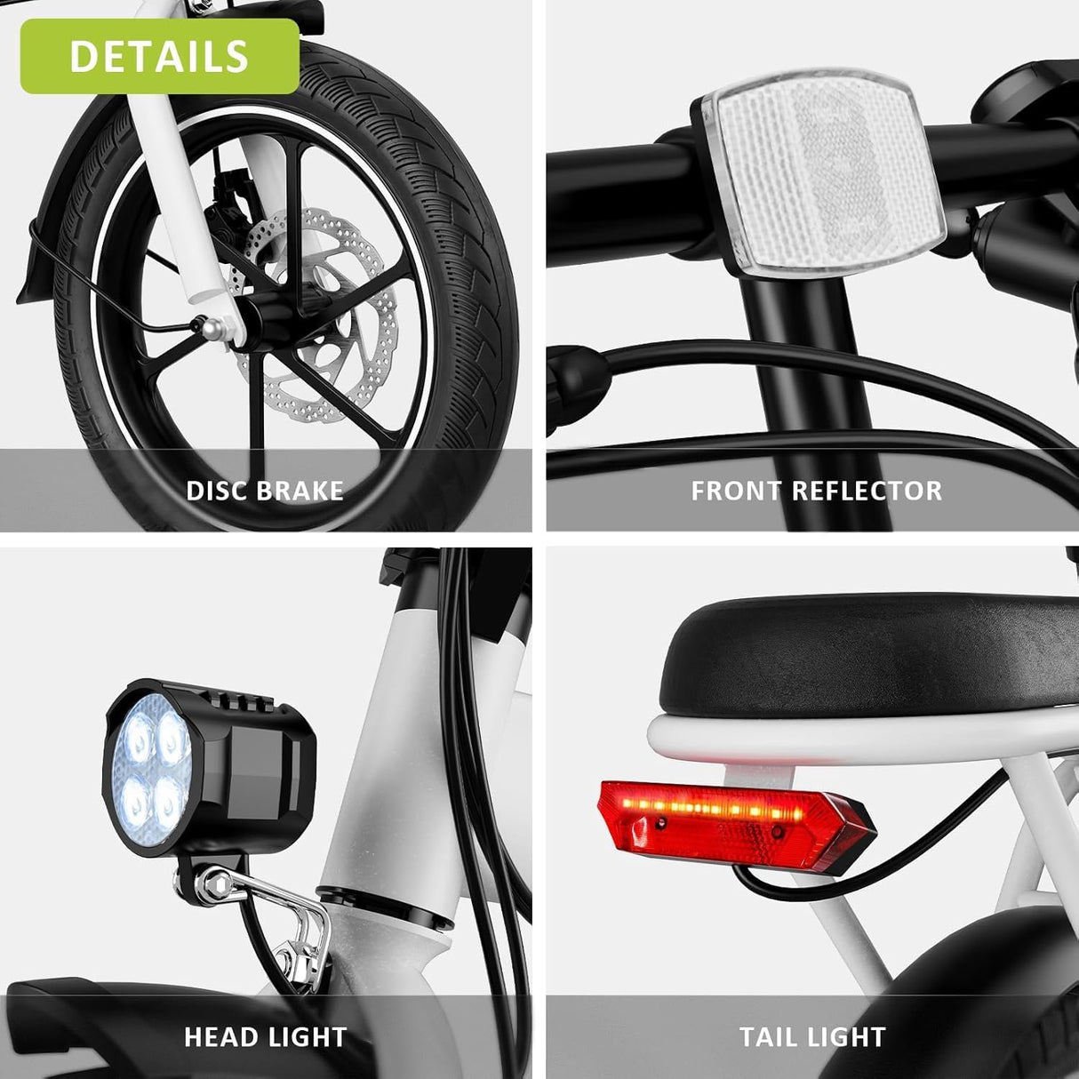 Bicicleta eléctrica WINDHORSE, 630w, 35 millas, plegable