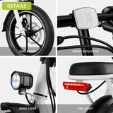 Bicicleta eléctrica WINDHORSE, 630w, 35 millas, plegable