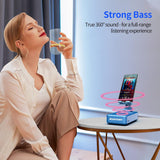 Soporte para teléfono con altavoz JTEMAN color azul