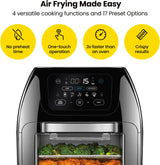 Freidora de aire multifuncional CHEFMAN, 10L, 17 presets, XL