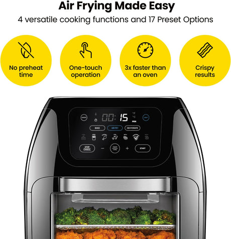 Freidora de aire multifuncional CHEFMAN, 10L, 17 presets, XL