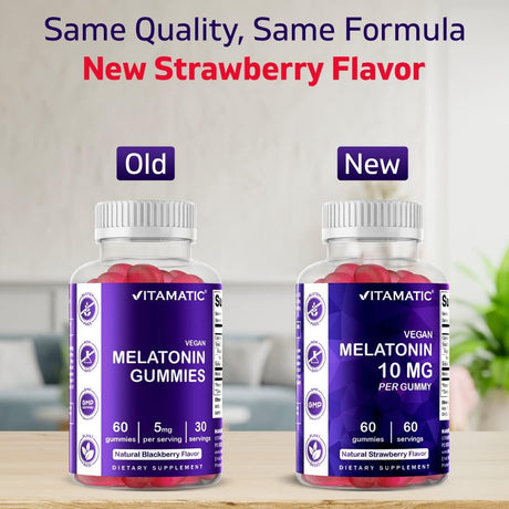 Paquete de 2 gomitas de dormir Vitamatic de 10 mg