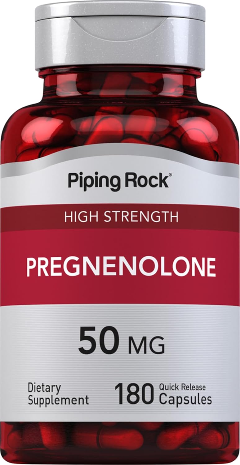 Suplemento de Pregnenolona 50 mg Piping Rock 180 Cápsulas
