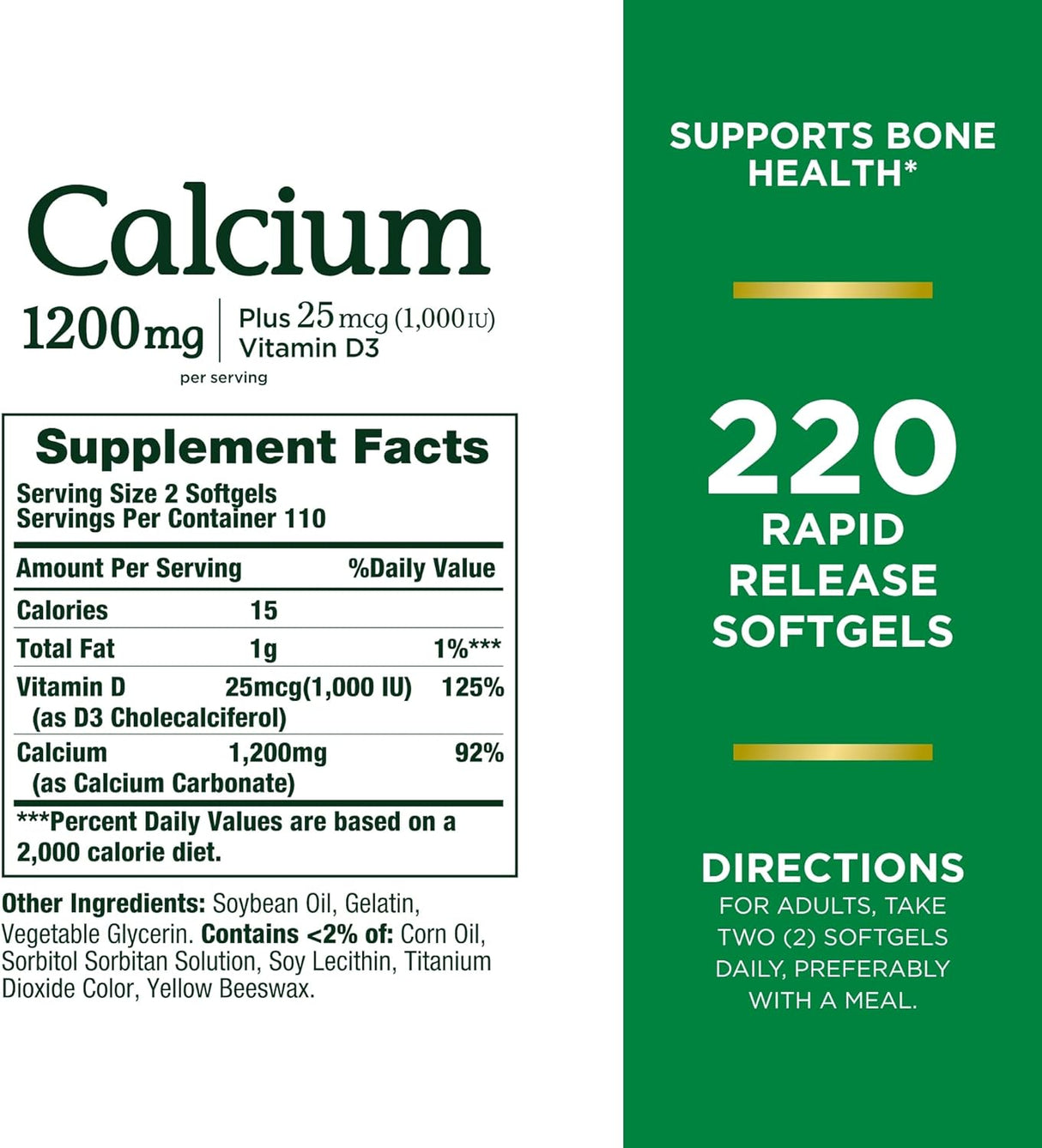 Suplementos Alimenticios Calcio Vitamina D3., 1, 1