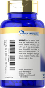 Suplemento Vitamina B-2  Riboflavina  200 mg  150 tabletas