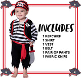 Disfraz de Pirata para Bebé, Spooktacular Creations, Rayas