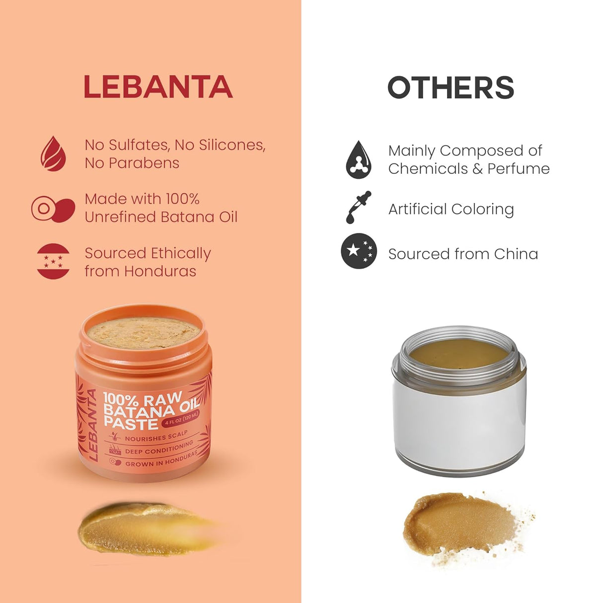 Aceite de Batana Puro para Cabello, Dr. Sebi, 4oz, Orgánico