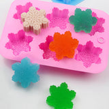 Moldes de Silicona para Nieve, 6 Cavidades, 2 Pcs, Navidad