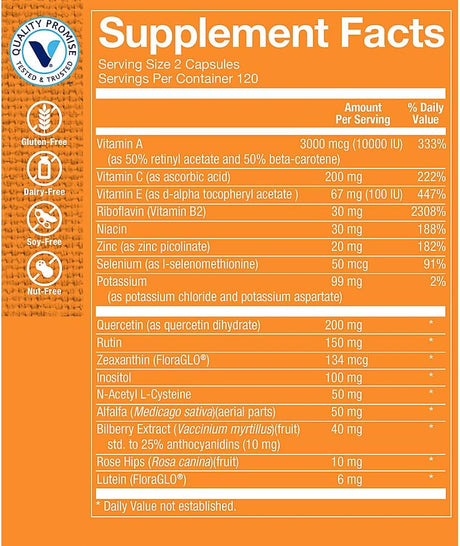 The Vitamin Shoppe Opti-Vue con Luteína Floraglo (240 Cápsulas)