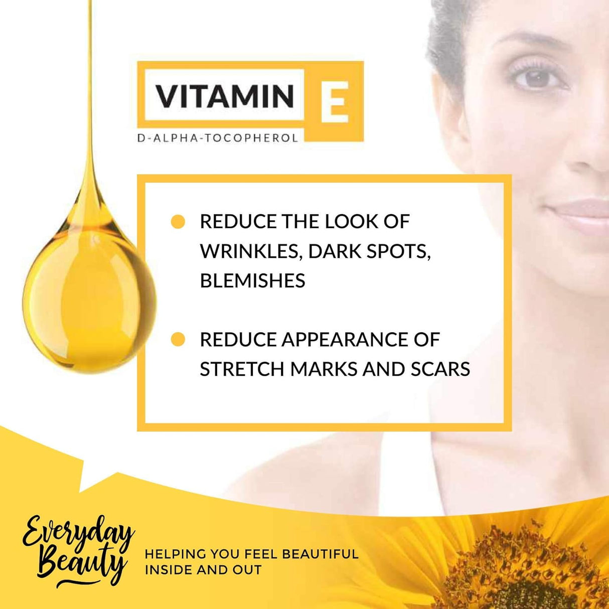 Aceite de Vitamina E Orgánico Puro  Reduce Arrugas y Manchas