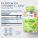 SOLARAY Equinácea Vitamina C y zinc 850 mg más