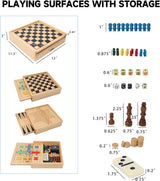 Juego de Mesa 9 en 1 GSE: Ajedrez, Damas, Ludo, Dominó, etc.