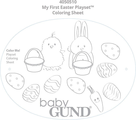Cesta de Pascua GUND Baby, Juguetes de Peluche 5 Piezas 9”