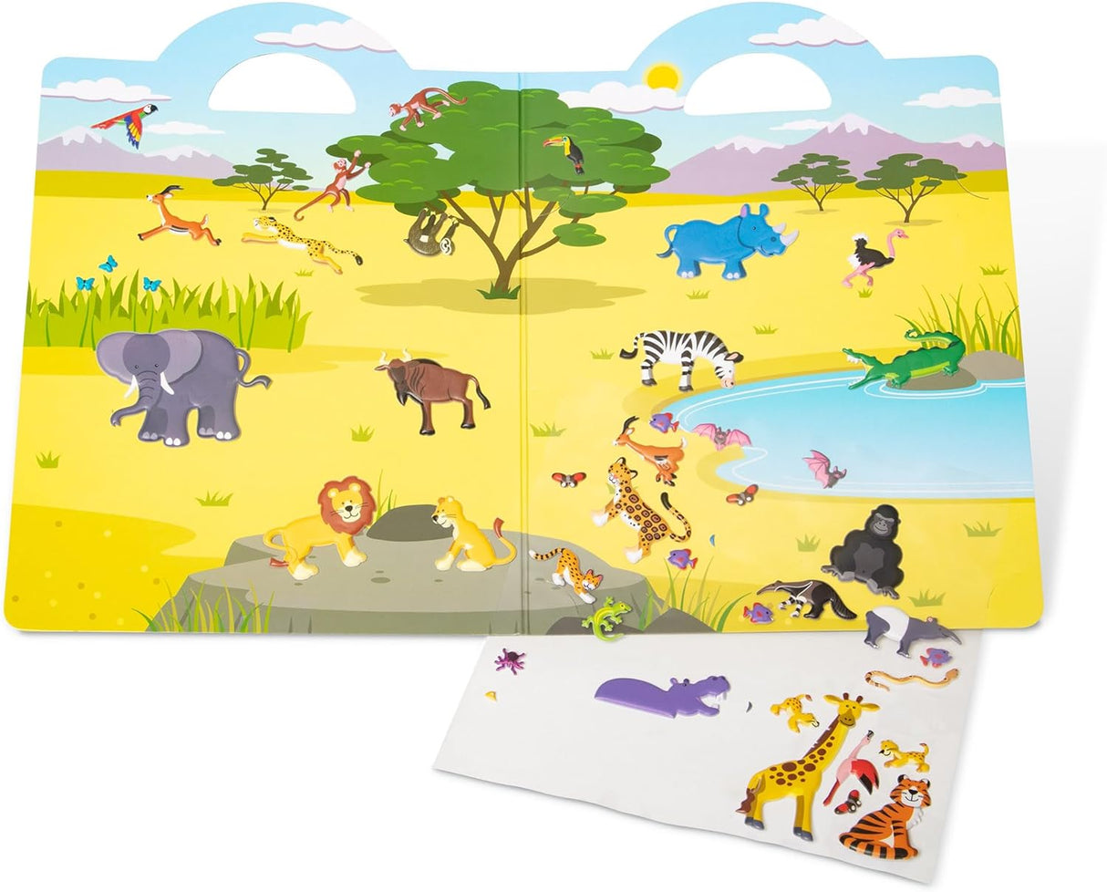 Juego de Stickers Reutilizables Safari, Melissa & Doug, 42 Piezas