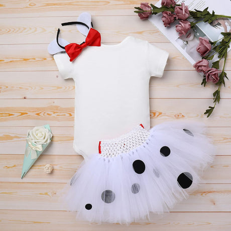 Conjunto de Cumpleaños IDOPIP para Bebés con Tutu y Diadema