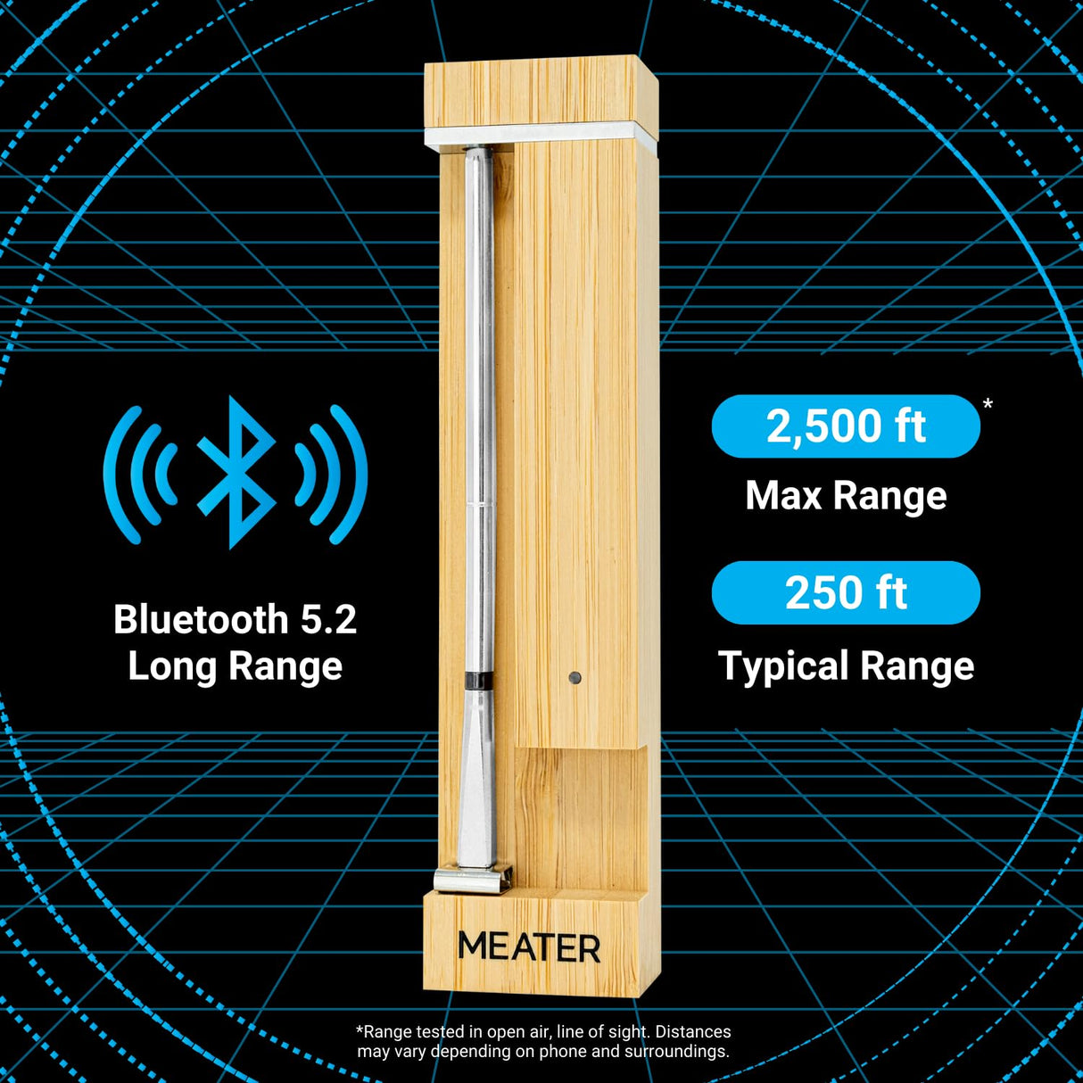 Termómetro de carne inalámbrico MEATER Pro | 1000°F, Bluetooth