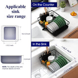 Escurridor de platos de acero inoxidable para cocina, 12"x15