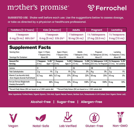 Suplemento de Hierro Líquido Orgánico para Todos, Ferrochel®