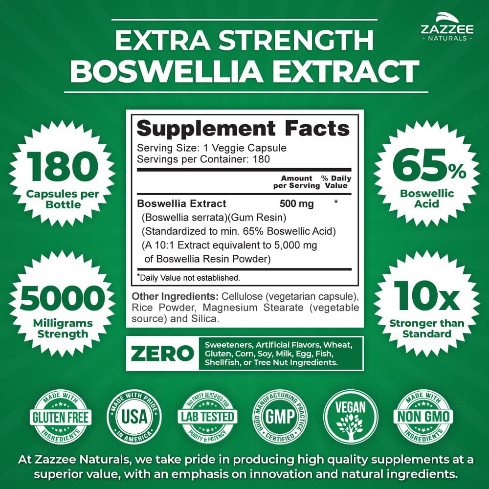 Extracto de Boswellia Serrata 10:1, 65% Ácido Boswélico, Vegano