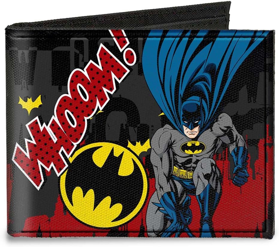 Cartera Bifold Lona Batman Poses Acción Whoom