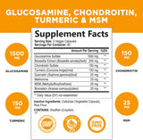 Suplemento Glucosamina condroitina con cúrcuma y MSM  180und