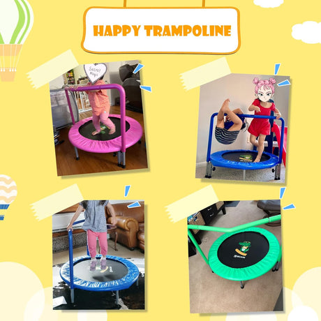 Trampolín Infantil BCAN 36'' Plegable con Manija para Niños