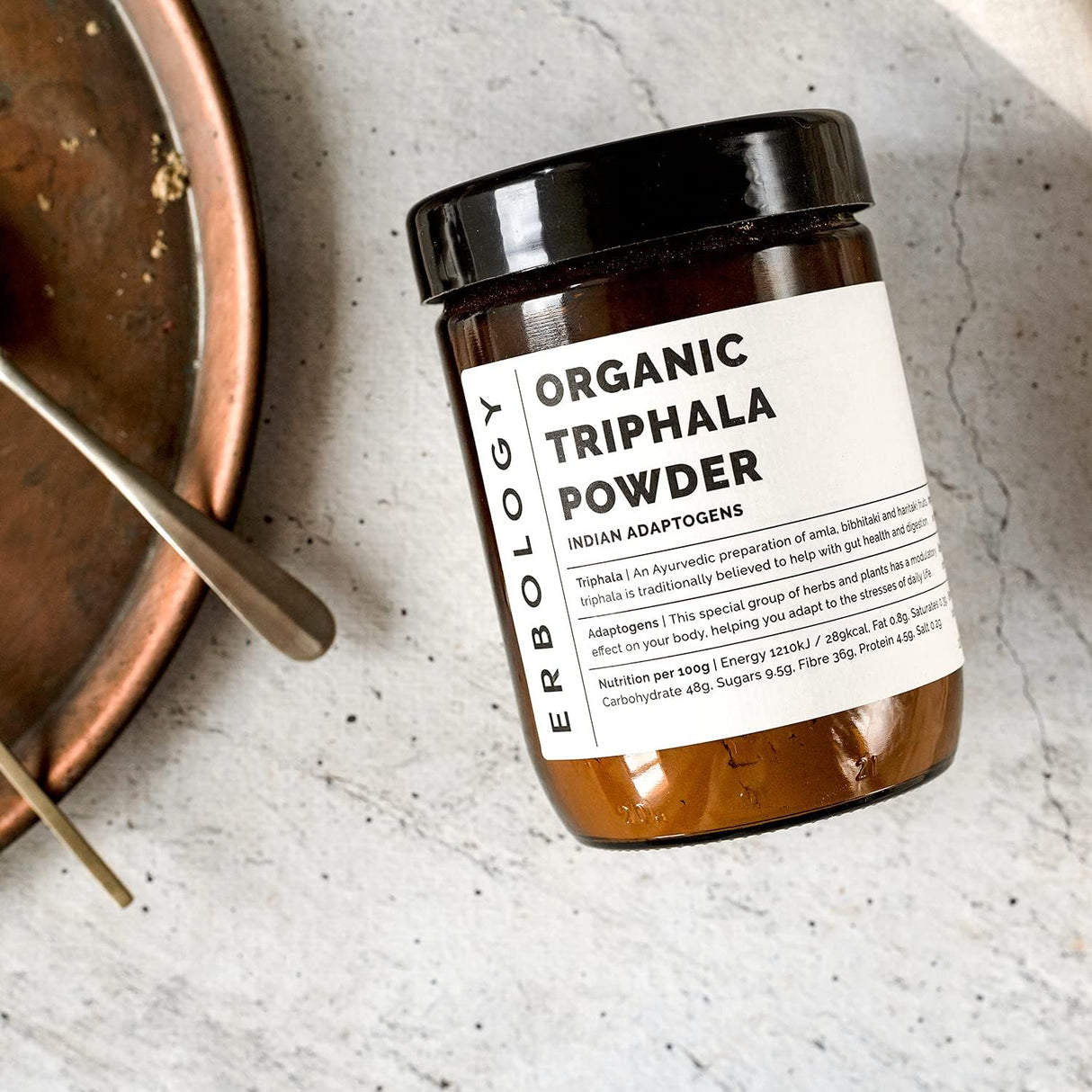 Suplemento Triphala en polvo 100% orgánico de 7.8 onzas