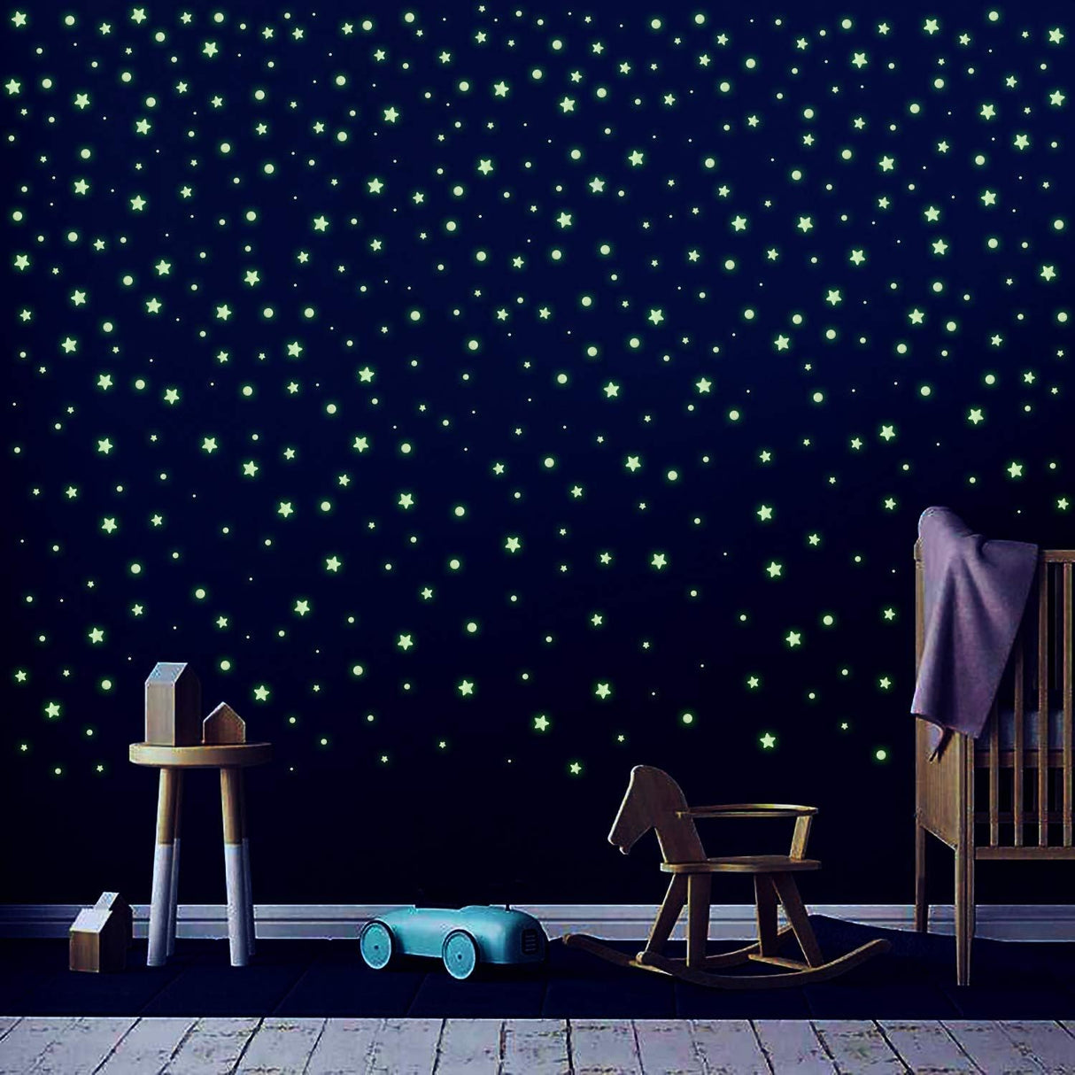 Pegatinas de estrellas brillantes, marca desconocida, 615 pcs.