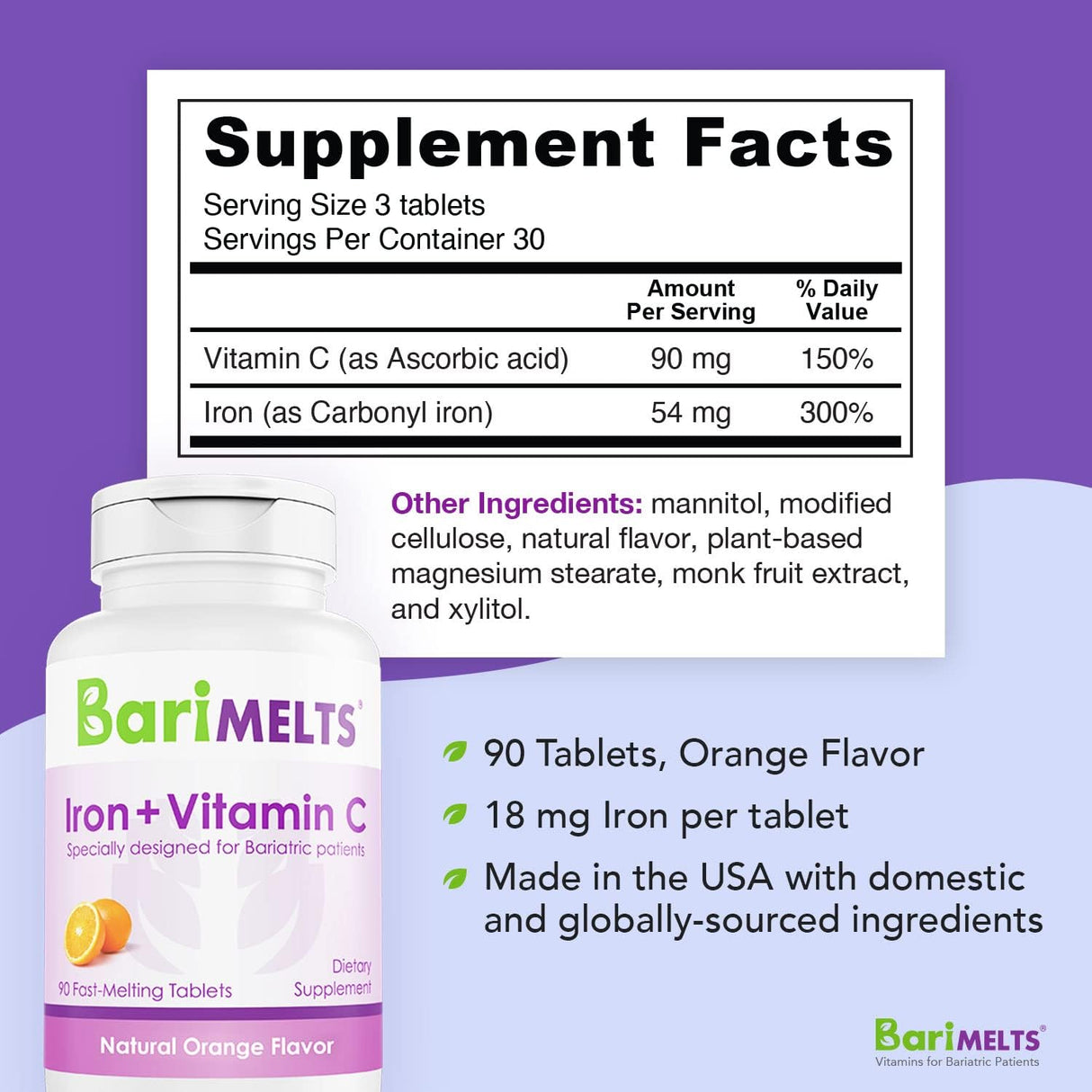 Suplementos Alimenticios Hierro con vitamina C