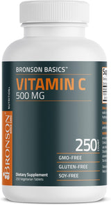 Bronson Vitamina C 500 MG Apoyo Inmunológico 250 Tabletas