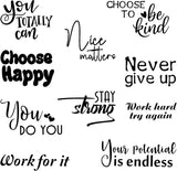 10 Pzs Stickers Inspiradores para Paredes - Decoración Motivacional