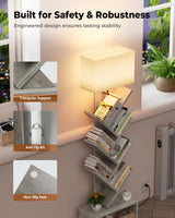Estante de 6 niveles con luz, organizador robusto, modelo torre