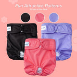 Pet Soft Pañales lavables para mujer (paquete de 3) – Pañales para perras